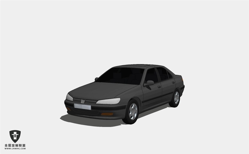 交通工具小汽车406轿车SketchUp模型库草图大师模型下载
