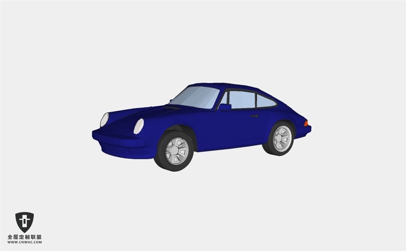 保时捷轿车汽车Porsche 911 CARRERA跑车SketchUp模型库草图大师模型下载