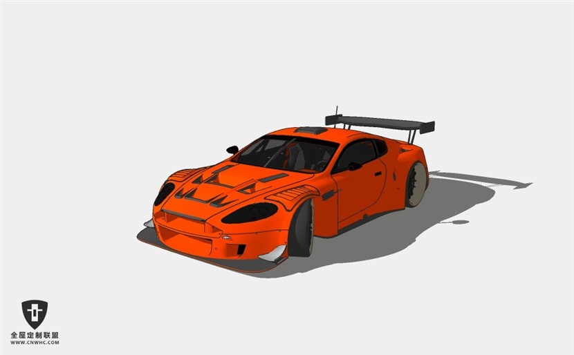 阿斯顿马丁超级跑车Aston Martin DBR9超跑 SketchUp模型库草图大师模型下载