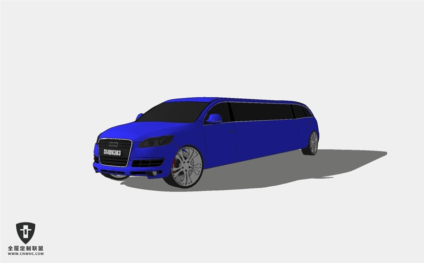 奥迪轿车小汽车BLUE-AUDI-Q7 SketchUp模型库草图大师模型下载