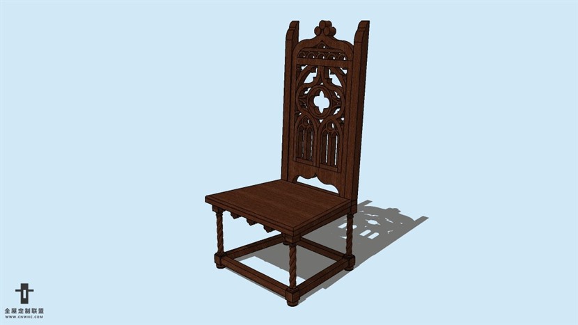SketchUp草图大师精品欧式椅子模型下载-Chair-028SKP模型