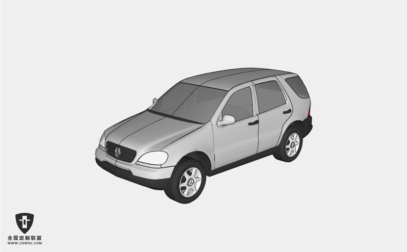 奔驰汽车Mercedes_M_SJ轿车SketchUp模型库草图大师模型下载