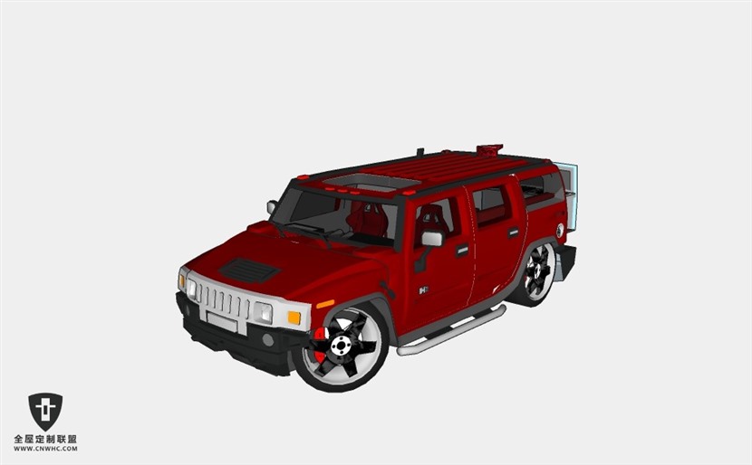 悍马汽车Mike_s_Ride SUV越野车SketchUp模型库草图大师模型下载