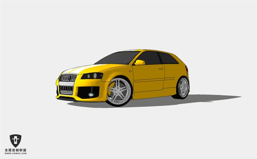 奥迪轿车小汽车Modified Audi S3 SketchUp模型库草图大师模型下载