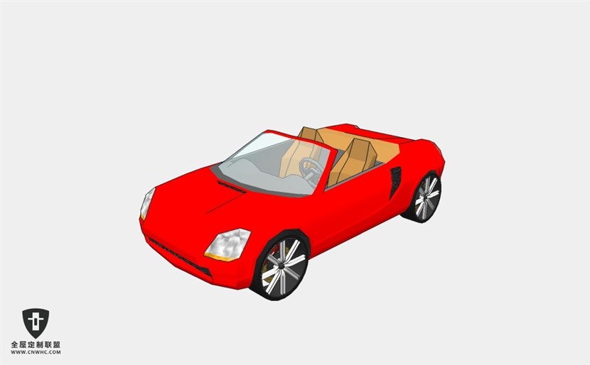 丰田汽车Toyota_MR_2敞篷跑车SketchUp模型库草图大师模型下载