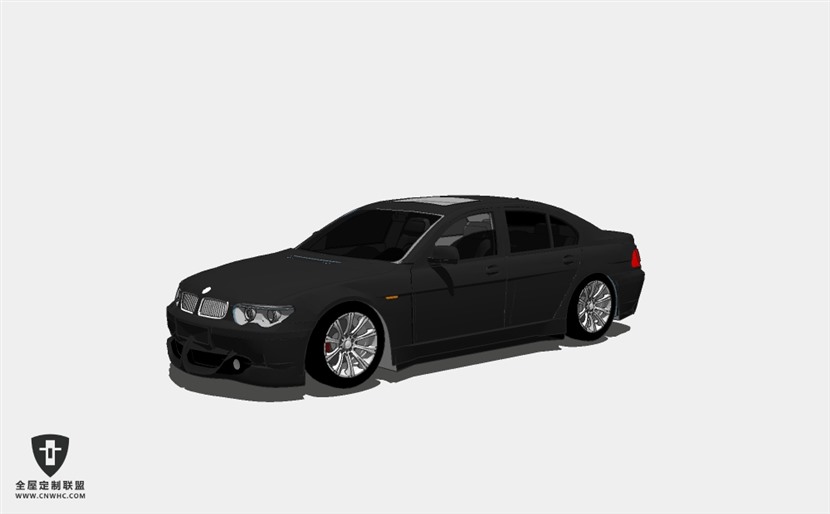 宝马小轿车汽车bmw-M7_760i商务轿车SketchUp模型库草图大师模型下载