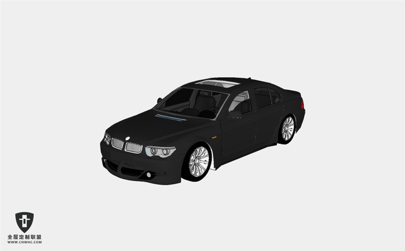 bmw_760i商务轿车 SketchUp模型库草图大师模型下载