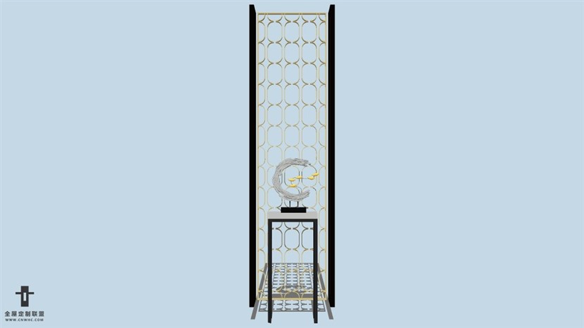 SketchUp草图大师中式风格家具玄关摆设SU模型下载-121SKP模型