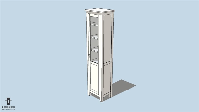 SketchUp草图大师宜家现代风格边柜skp模型下载-134SKP模型