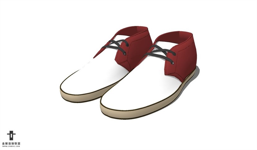 男士鞋子休闲皮鞋SketchUp模型库草图大师模型下载Shoe-033