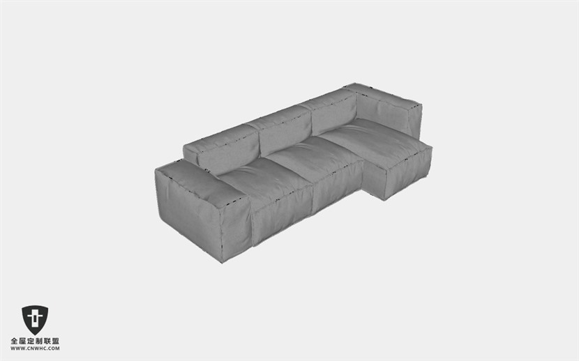 客厅家具多人沙发SketchUp模型库草图大师模型下载Sofa-067