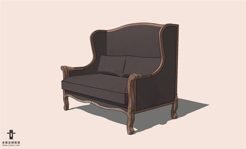 SketchUp草图大师单人沙发SU模型下载-Sofa-129SKP模型