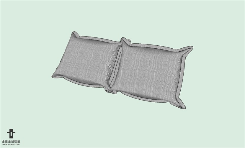 SketchUp草图大师精品布艺抱枕模型下载-pillows-481SKP模型