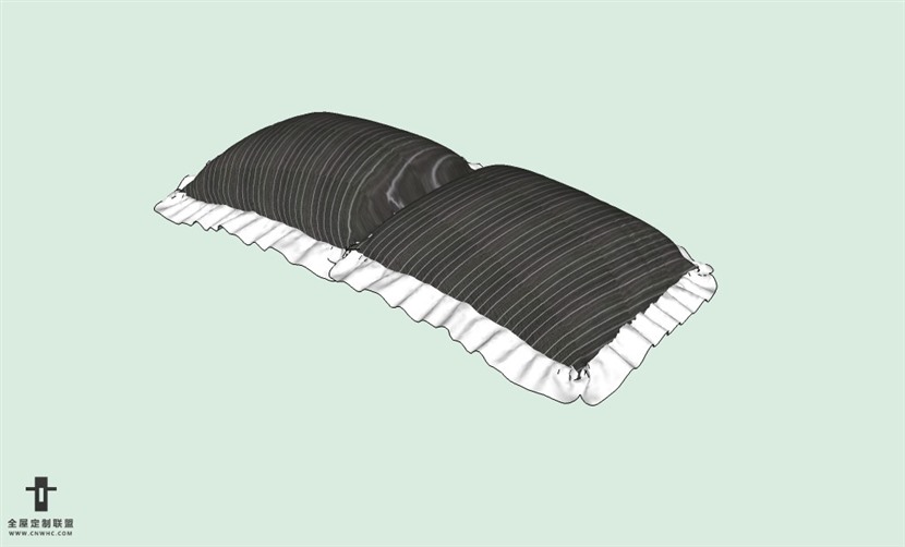 SketchUp草图大师精品布艺抱枕模型下载-pillows-486SKP模型