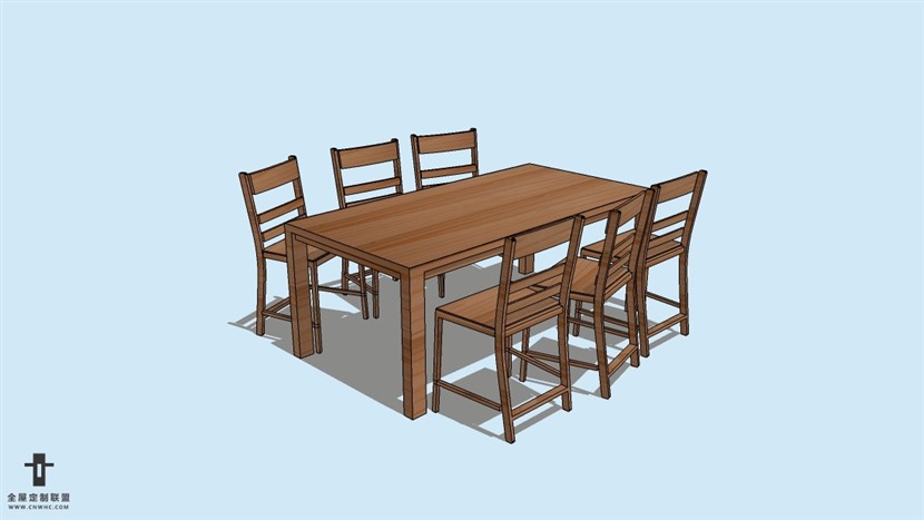 SketchUp精品桌子椅子模型草图大师桌椅组合模型下载-105SKP模型