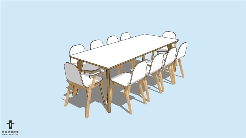 SketchUp精品桌子椅子模型草图大师桌椅组合模型下载-116