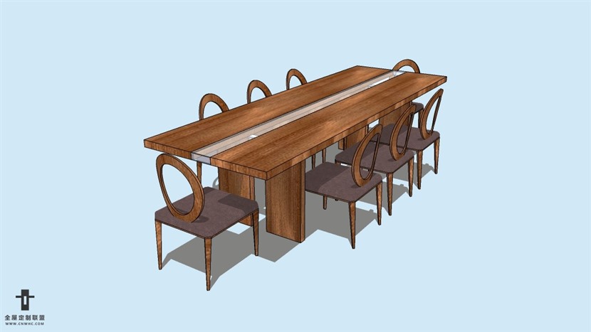 SketchUp精品桌子椅子模型草图大师桌椅组合模型下载-124SKP模型