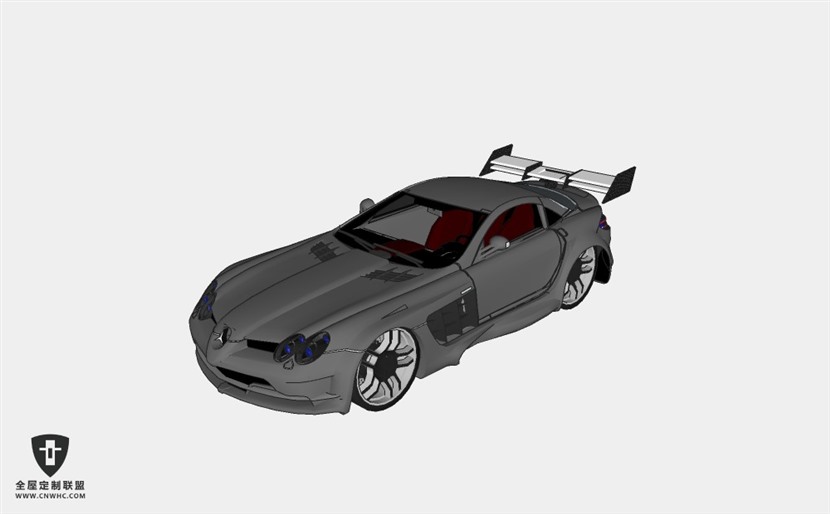 奔驰跑车dargster tuned Mclaren SLR 超跑 SketchUp模型库草图大师模型下载