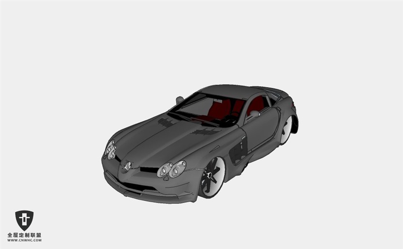 奔驰汽车Mercedes Benz slr mclaren 722跑车轿车SketchUp模型库草图大师模型下载