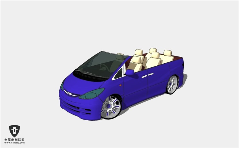 丰田汽车toyota_previa000敞篷跑车SketchUp模型库草图大师模型下载