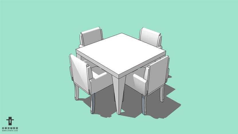 SketchUp草图大师桌椅组合模型下载-050