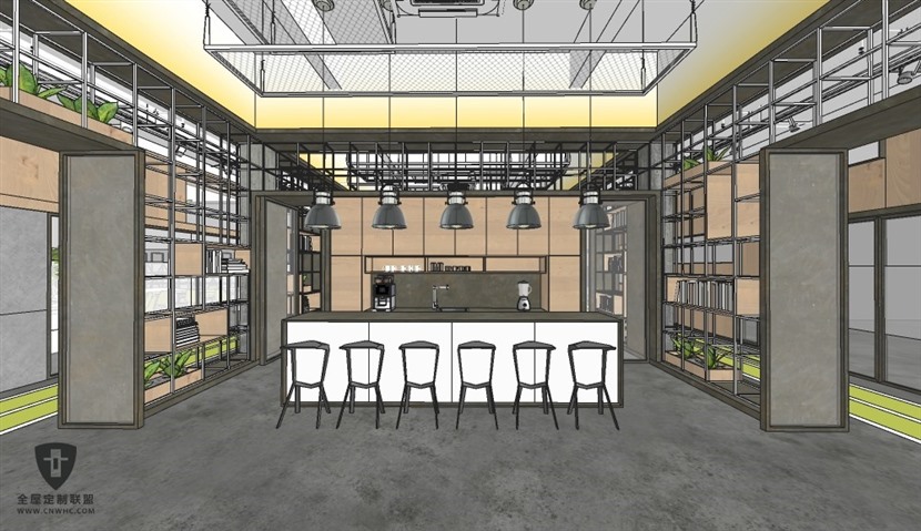 SketchUp草图体育创客中心室内场景SU模型下载0084