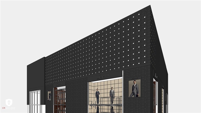 草图大师商业空间模型男装专卖店SU模型下载0090