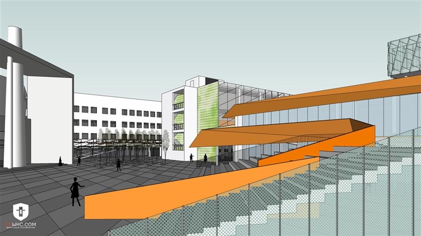 草图大师工业园区建筑模型SketchUp现代厂房规划SU模型下载0156