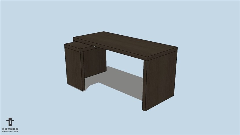 SketchUp草图大师宜家现代风格书桌skp模型下载-187SKP模型