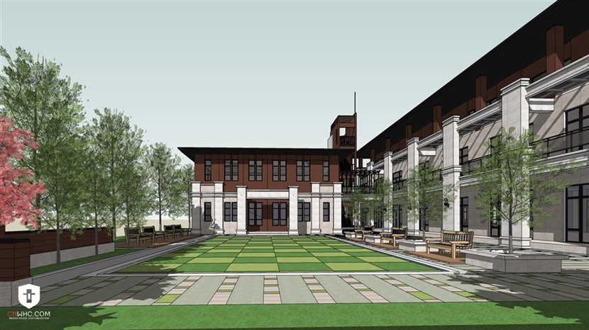草图大师学校建筑模型SketchUp新亚洲小学教学楼SU模型下载0167