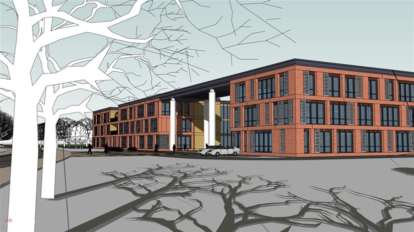 草图大师学校建筑模型SketchUp小学教学楼SU模型下载0166