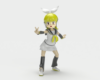 VRay for SketchUp草图大师初音模型动漫角色SU模型下载009