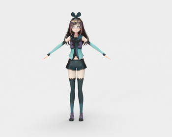 VRay for SketchUp草图大师初音模型动漫角色SU模型下载023