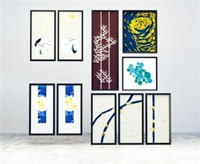 Enscape材质草图大师挂画装饰画SU模型下载0550