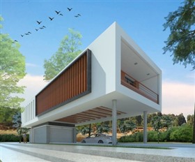 Vray材质草图大师室外建筑现代极简别墅SU模型下载007