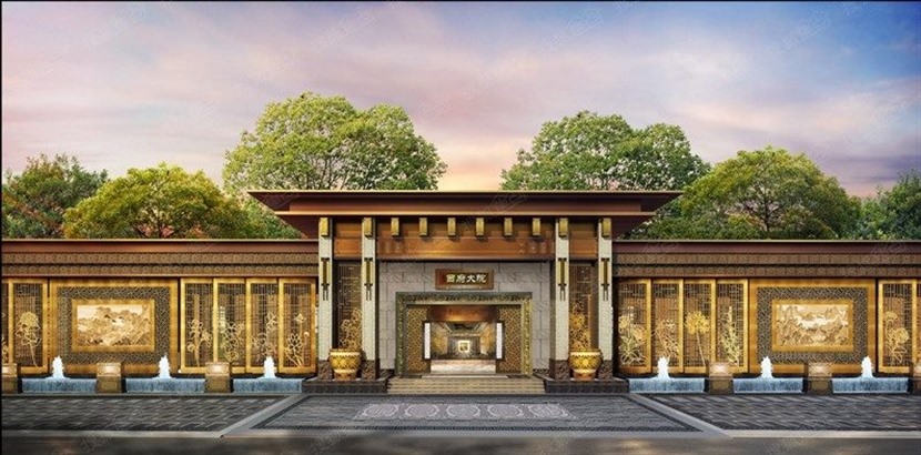 北京泰禾西府大院中式展示区草图大师SU建筑设计方案模型下载531