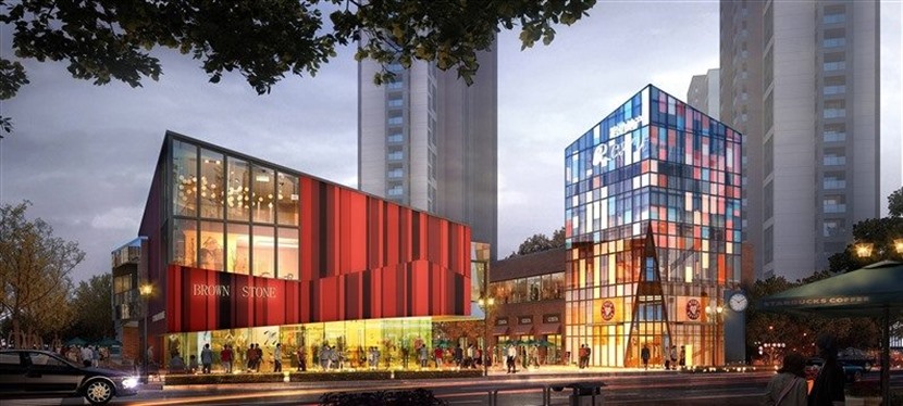 上海嘉定路劲上海派现代风格商业街SketchUp建筑设计方案模型下载648