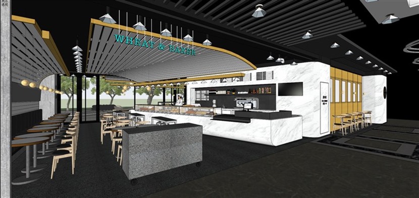 上海面包店SketchUp建筑设计方案模型下载426