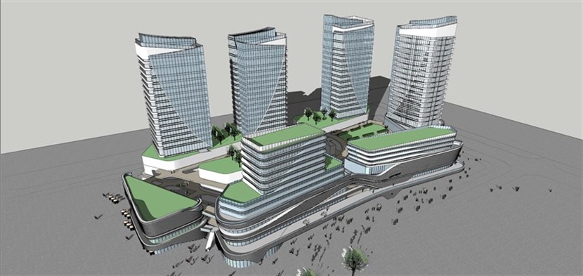 商业综合体SketchUp建筑设计方案模型下载424