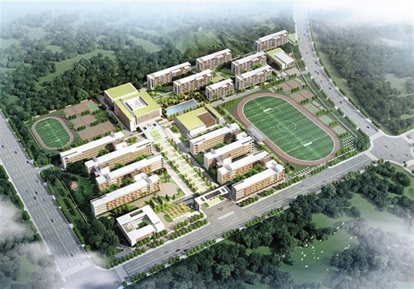 广州新石滩中学草图大师建筑设计方案模型下载353