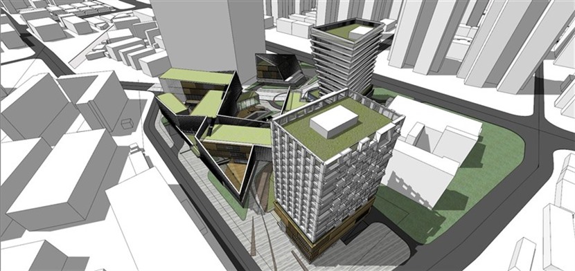 深圳宝投航城产业园SketchUp建筑设计方案模型下载428