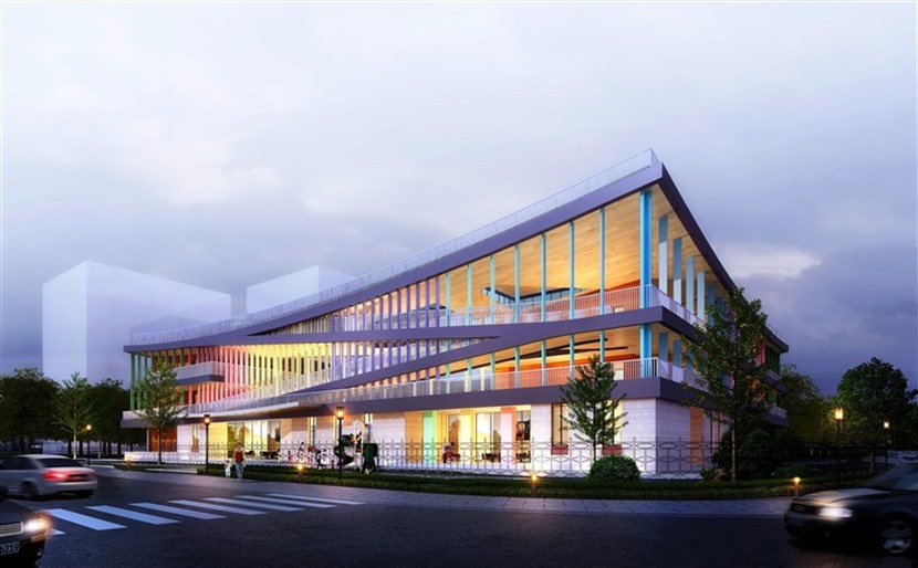 国际现代庭院式12班幼儿园SketchUp建筑设计方案模型下载674