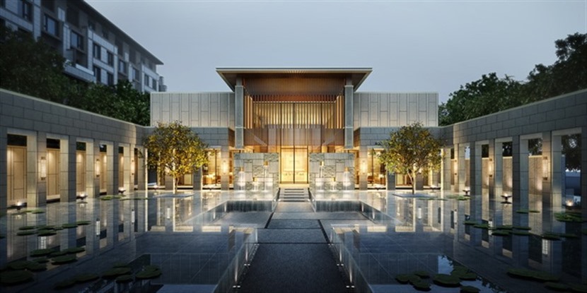 杭州金地大运河府草图大师SU建筑设计方案模型下载565