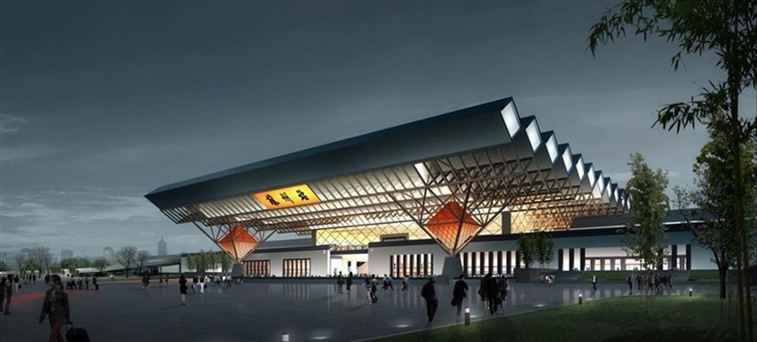 苏州火车站草图大师SU建筑设计方案模型下载543