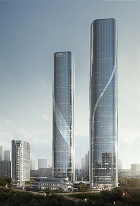 杭州世茂智慧之门超高层综合体草图大师SU建筑设计方案模型下载569