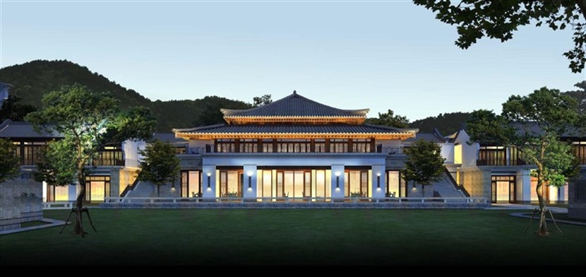 杭州雅谷泉山庄酒店草图大师SU建筑设计方案模型下载570