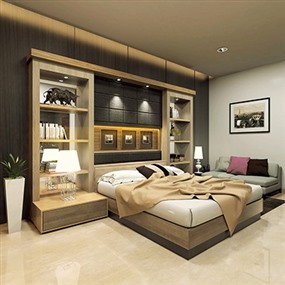 Vray材质SketchUp室内场景草图大师卧室模型下载027