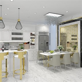 Vray材质SketchUp草图大师厨房场景模型下载012