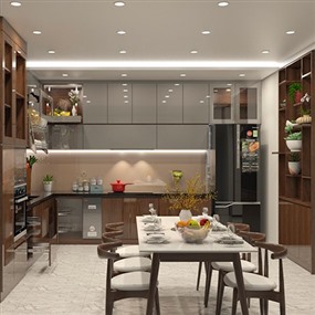 Vray材质SketchUp草图大师厨房场景模型下载026