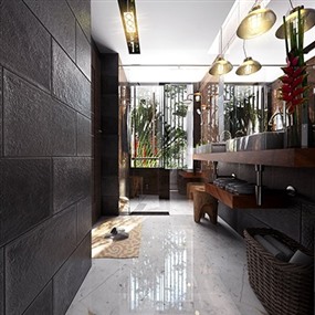 Vray材质SketchUp草图大师浴室卫生间模型下载004